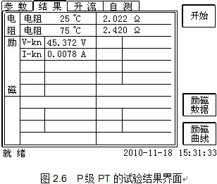 互感器测试仪PT试验结果