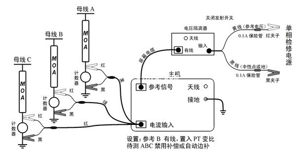 氧化锌避雷器电源相移补偿接线
